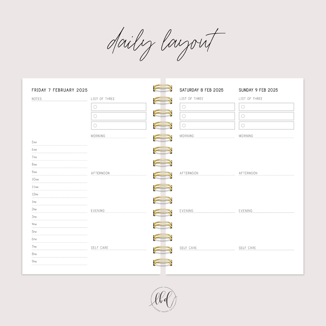 DAISY IN DOTS X 2025 DAILY SIGNATURE PLANNER