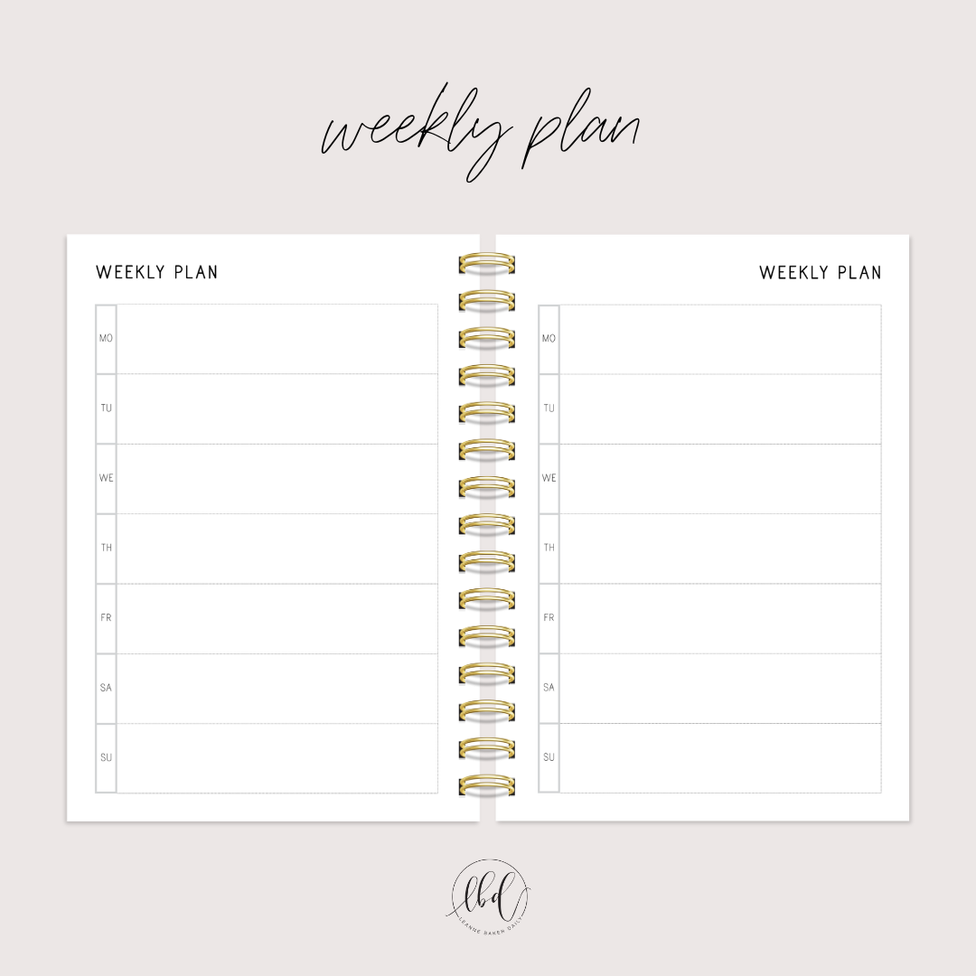 GREEN 2025 WEEKLY LAYOUT SIGNATURE PLANNER