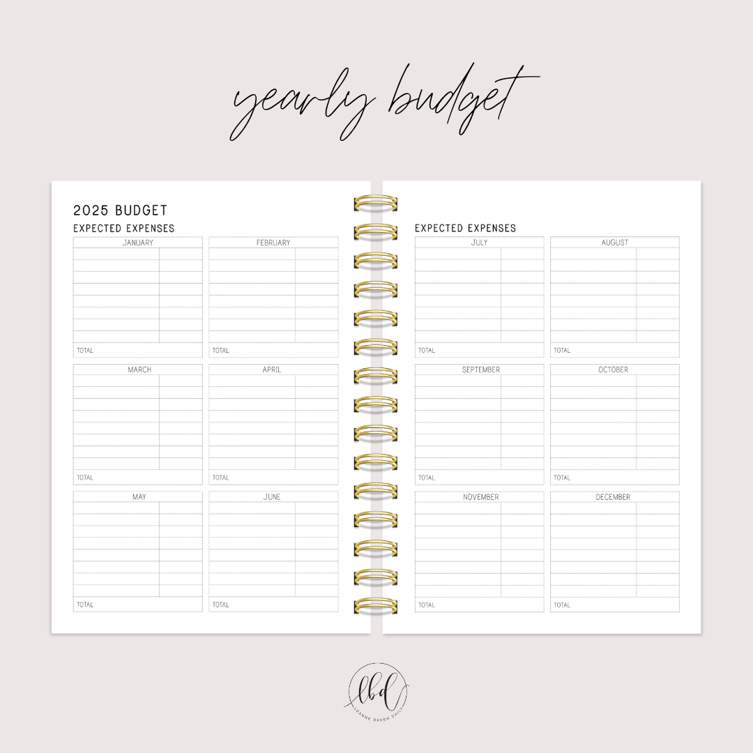 GLADIOLI 2025 WEEKLY LAYOUT SIGNATURE PLANNER