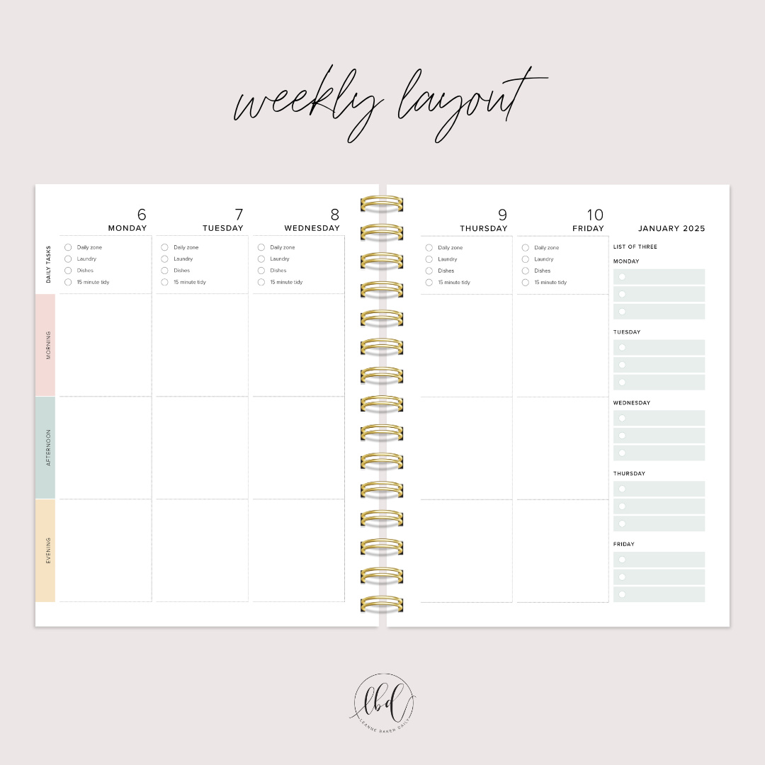 GREEN 2025 WEEKLY Create Space Planner