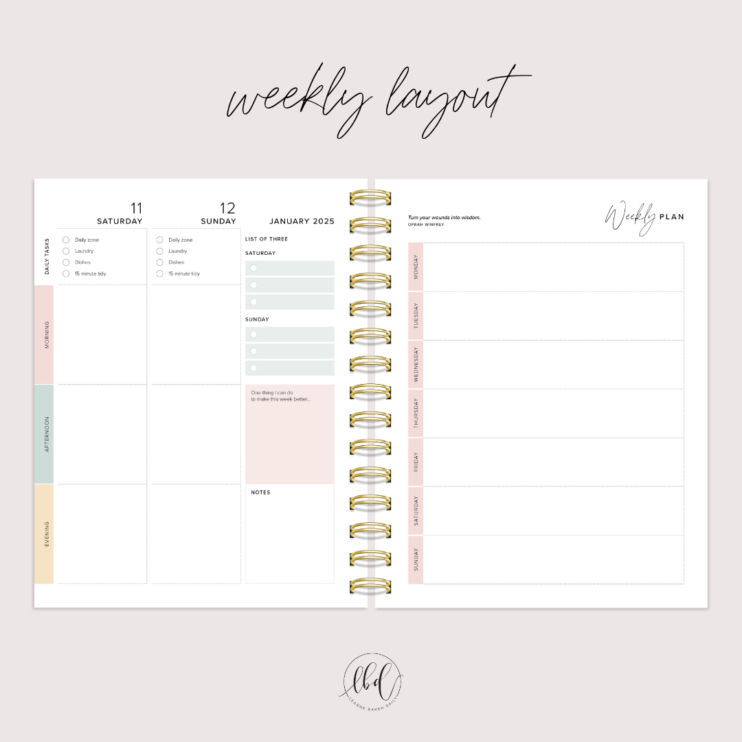 PINK 2025 WEEKLY Create Space Planner